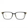 Linda Farrow Gehry Rectangular Optical Frame In Yellow Gold And Black Women's
