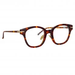 Linda Farrow Linear Atkins Optical D-Frame In Tortoiseshell Women's