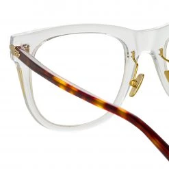 Linda Farrow Chrysler Optical D-Frame In Clear Women's 7 Linda Farrow Chrysler Optical D-Frame In Clear Women's