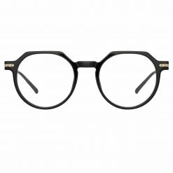 Linda Farrow Linear Griffin Oval Optical Frame In Black