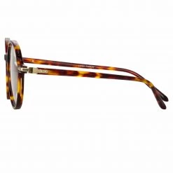 Linda Farrow Linear Merrick Oval Optical Frame In Tortoiseshell