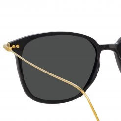 Linda Farrow Linear Coffey A Rectangular Sunglasses In Black (Men's) The LINEAR Collection 9 Linda Farrow Linear Coffey A Rectangular Sunglasses In Black (Men's) The LINEAR Collection