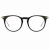 Linda Farrow Linear Ellis Oval Optical Frame In Black Women's