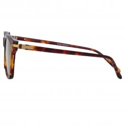 Linda Farrow Linear Mae A Cat Eye Optical Frame In Tortoiseshell