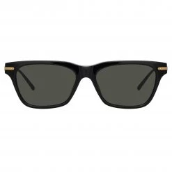Linda Farrow Linear The LINEAR Collection Mae Cat Eye Sunglasses In Black