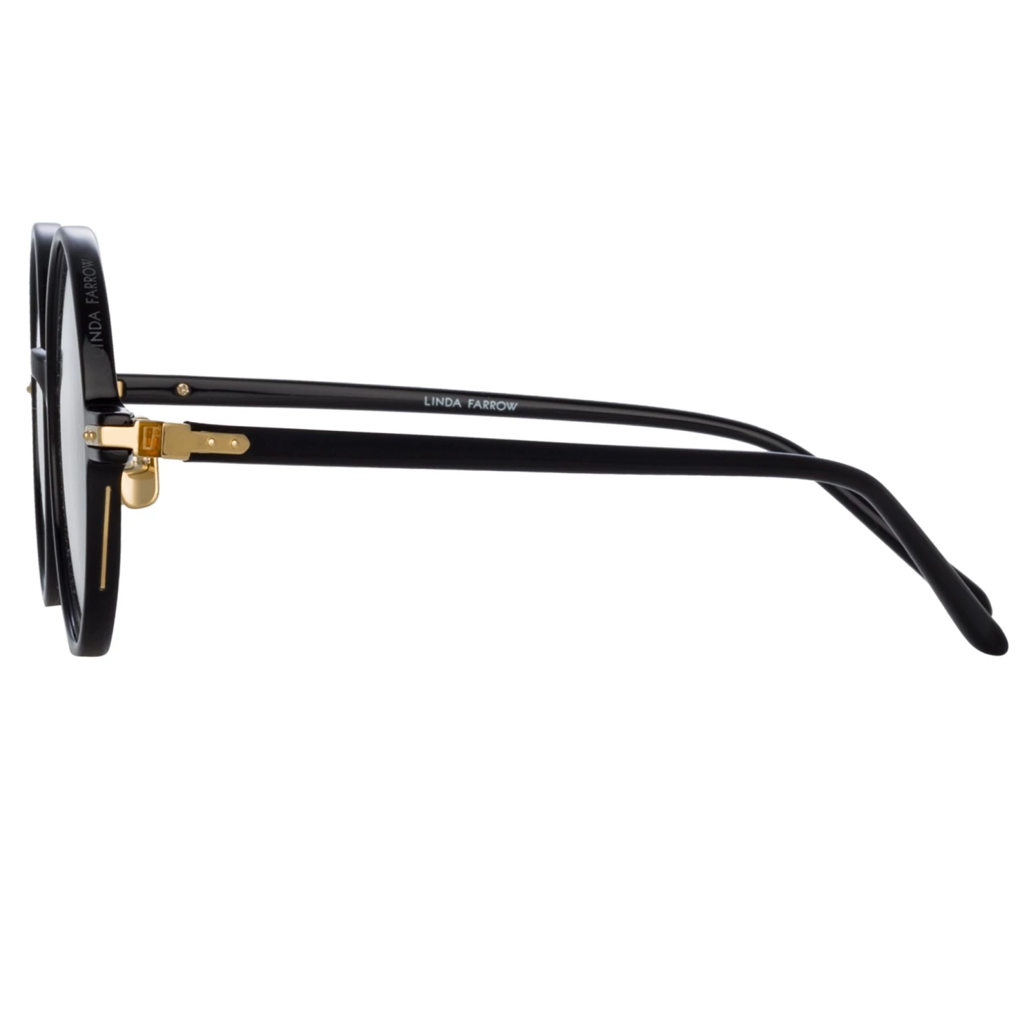 Linda Farrow Linear Spire A Round Optical Frame In Black 3 Linda Farrow Linear Spire A Round Optical Frame In Black