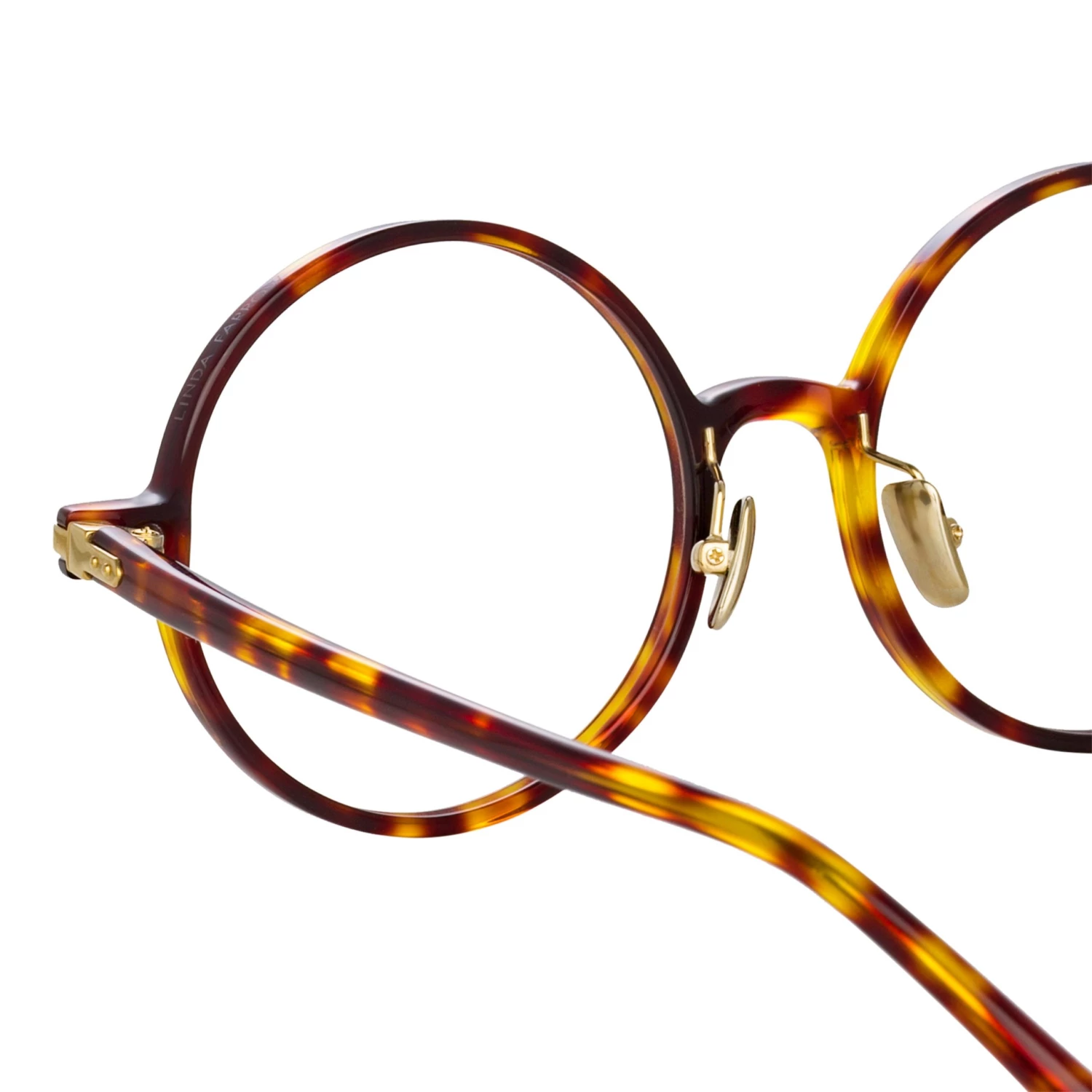Linda Farrow Linear Spire A Round Optical Frame In Tortoiseshell The LINDA FARROW Spring/Summer '22 Collection 4 Linda Farrow Linear Spire A Round Optical Frame In Tortoiseshell The LINDA FARROW Spring/Summer '22 Collection