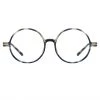 Linda Farrow Linear The LINDA FARROW Spring/Summer '22 Collection Spire Round Optical Frame In Blue Tortoiseshell