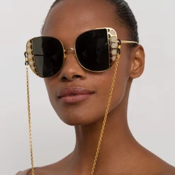 Linda Farrow Amelia Oversized Sunglasses In Rose Gold Women's