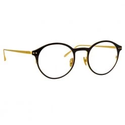 Linda Farrow Lee Oval Optical Frame In Black
