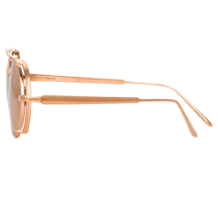 Linda Farrow Women's Jimi Oval Sunglasses In Rose Gold 8 Linda Farrow Women's Jimi Oval Sunglasses In Rose Gold