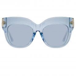 Linda Farrow Women's Dunaway Oversized Sunglasses In Blue