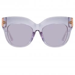 Linda Farrow Dunaway Oversized Sunglasses In Lilac