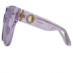 Linda Farrow Dunaway Oversized Sunglasses In Lilac