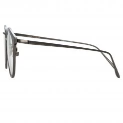 LINDA FARROW UK The Cooper | Oval Optical Frame In Black And Nickel (C5) 7 LINDA FARROW UK The Cooper | Oval Optical Frame In Black And Nickel (C5)
