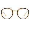 LINDA FARROW UK Reynolds Angular Optical Frame In Tortoiseshell