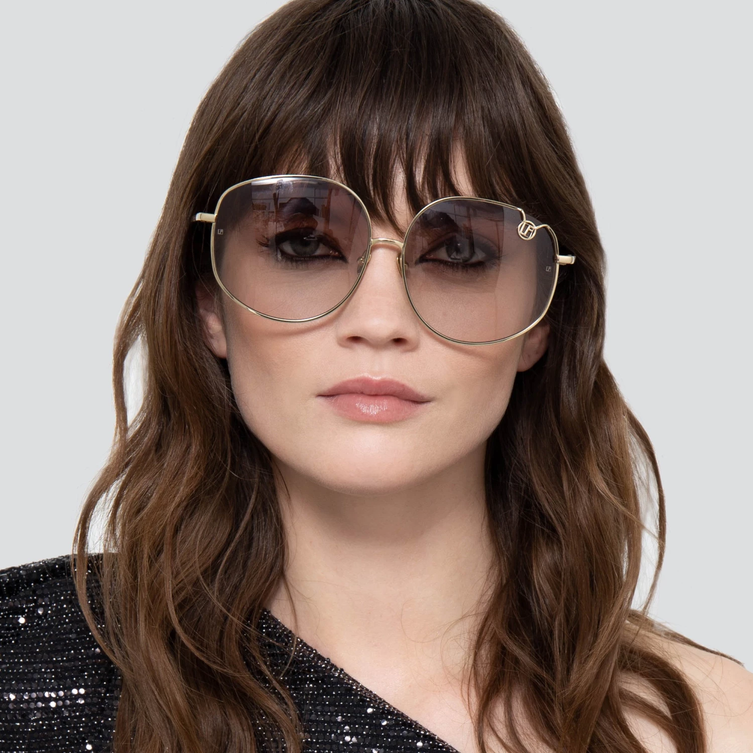 Linda Farrow Marisa Oversized Sunglasses In Yellow Gold And Green 5 Linda Farrow Marisa Oversized Sunglasses In Yellow Gold And Green