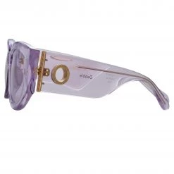 LINDA FARROW (U.K.) Women's Debbie D-Frame Sunglasses In Lilac