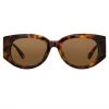 Linda Farrow The Debbie | D-Frame Sunglasses In Tortoiseshell (C2) Women's