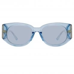 LINDA FARROW (U.K.) Debbie D-Frame Sunglasses In Blue
