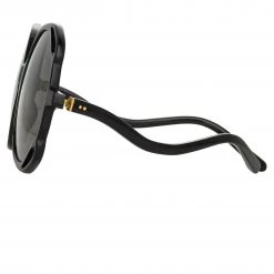 Linda Farrow Jerry Oversized Sunglasses In Black 8 Linda Farrow Jerry Oversized Sunglasses In Black