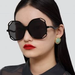 Linda Farrow Jerry Oversized Sunglasses In Black
