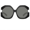 LINDA FARROW UK Women's Bardot Oversized Sunglasses In Black