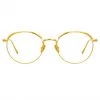 LINDA FARROW UK The Marlon | Oval Optical Frame In Yellow Gold (C5)