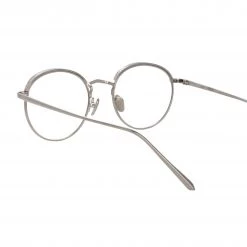 LINDA FARROW UK The Marlon | Oval Optical Frame In White Gold (C6) The CORE Optical Collection