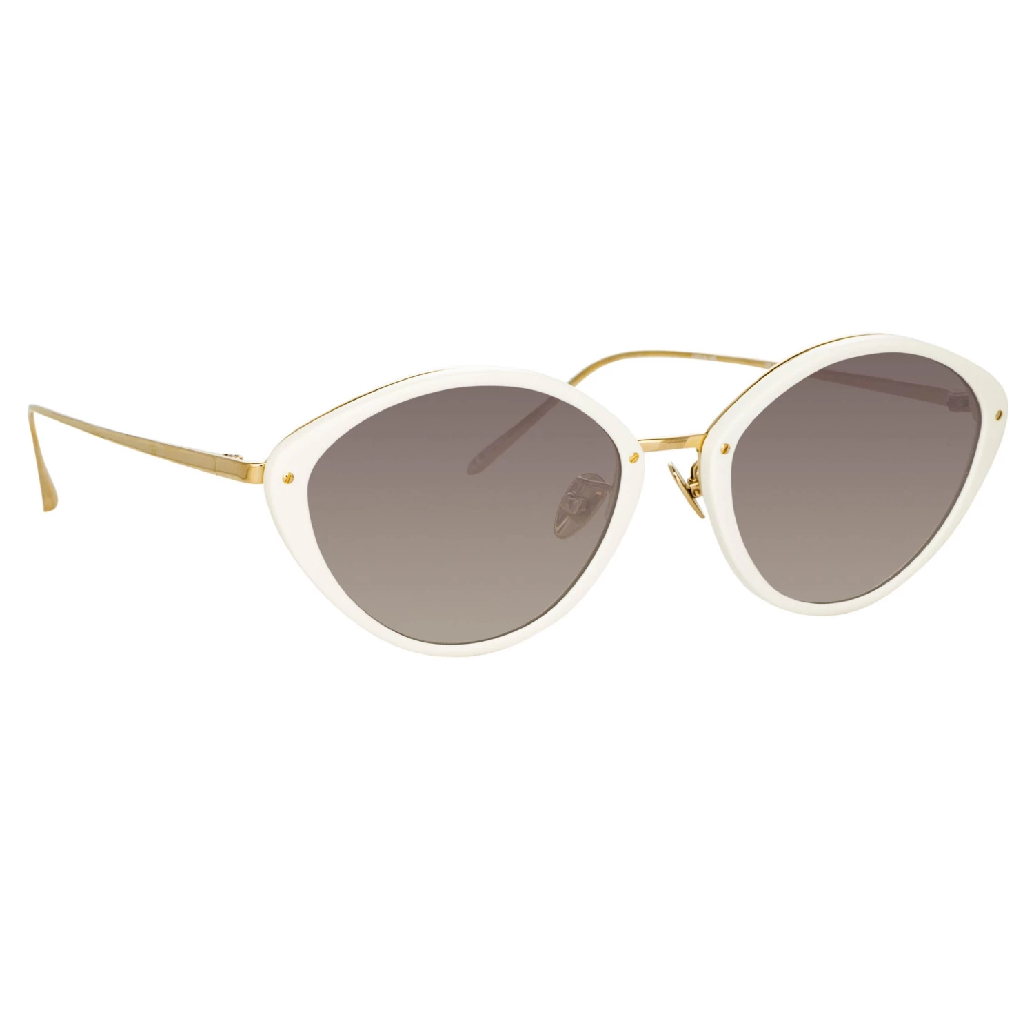 Linda Farrow Lucy Cat Eye Sunglasses In White 2 Linda Farrow Lucy Cat Eye Sunglasses In White