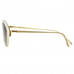Linda Farrow Lucy Cat Eye Sunglasses In White 8 Linda Farrow Lucy Cat Eye Sunglasses In White