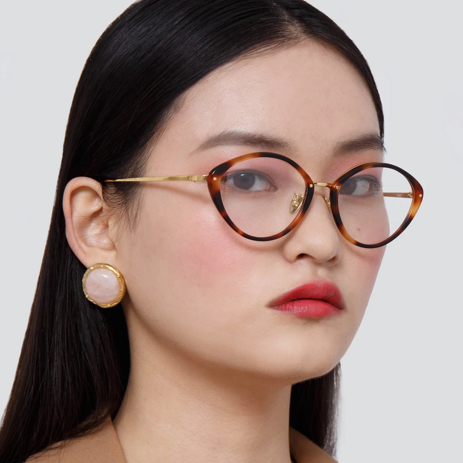 Linda Farrow Lucy Cat Eye Optical Frame In Tortoiseshell 2 Linda Farrow Lucy Cat Eye Optical Frame In Tortoiseshell