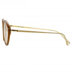 Linda Farrow Lucy Cat Eye Optical Frame In Tobacco