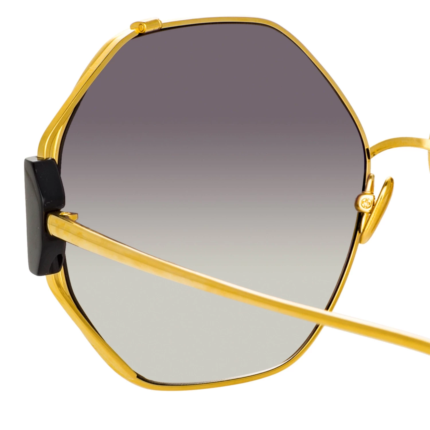 Linda Farrow Women's Marie Oversized Sunglasses In Yellow Gold And Grey 4 Linda Farrow Women's Marie Oversized Sunglasses In Yellow Gold And Grey