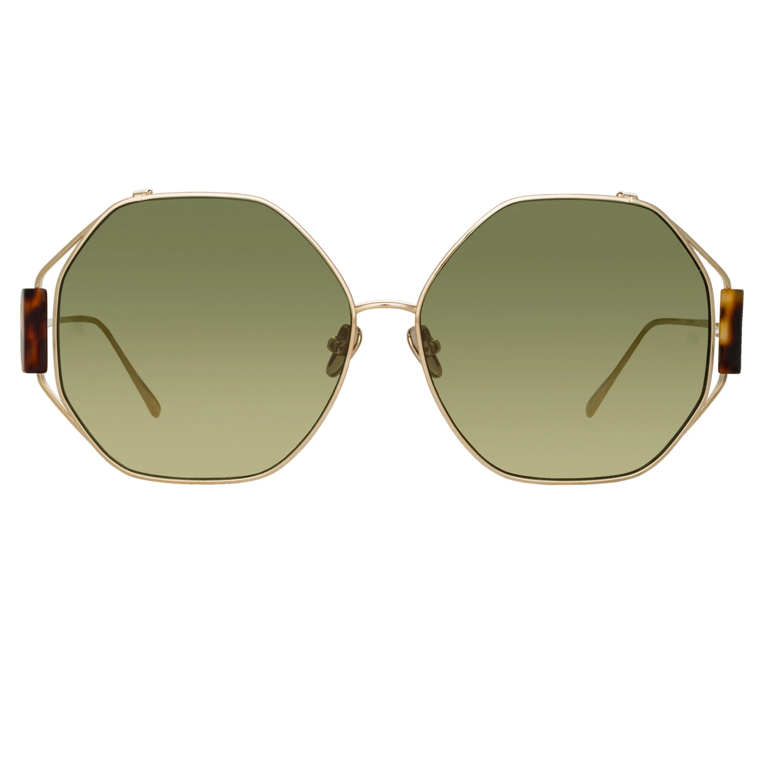 Linda Farrow Women's Marie Oversized Sunglasses In Light Gold 1 Linda Farrow Women's Marie Oversized Sunglasses In Light Gold