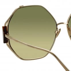 Linda Farrow Women's Marie Oversized Sunglasses In Light Gold 8 Linda Farrow Women's Marie Oversized Sunglasses In Light Gold