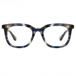 LINDA FARROW (U.K.) Burton Optical D-Frame In Blue Tortoiseshell