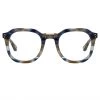 LINDA FARROW (U.K.) Fletcher Optical Angular Frame In Blue Tortoiseshell The LINDA FARROW Spring/Summer '22 Collection