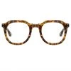 LINDA FARROW (U.K.) The LINDA FARROW Spring/Summer '22 Collection Fletcher Optical Angular Frame In Tobacco Tortoiseshell
