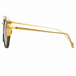 LINDA FARROW (U.K.) Aldrin Optical Square Frame In Black Women's