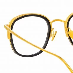 LINDA FARROW (U.K.) Aldrin Optical Square Frame In Black Women's