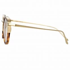 LINDA FARROW (U.K.) Women's Aldrin Optical Square Frame In Tortoiseshell