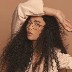 LINDA FARROW (U.K.) Leif Oversized Optical Frame In Light Gold And Brown Women's