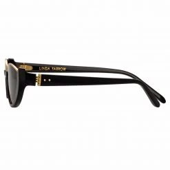 LINDA FARROW (U.K.) Women's Robyn Cat Eye Sunglasses In Black