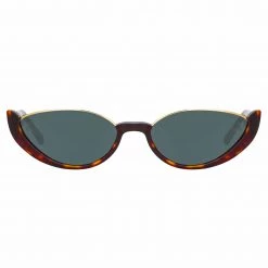 LINDA FARROW (U.K.) Robyn Cat Eye Sunglasses In Tortoiseshell Women's