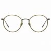 LINDA FARROW (U.K.) Comer Optical Oval Frame In Nickel Women's
