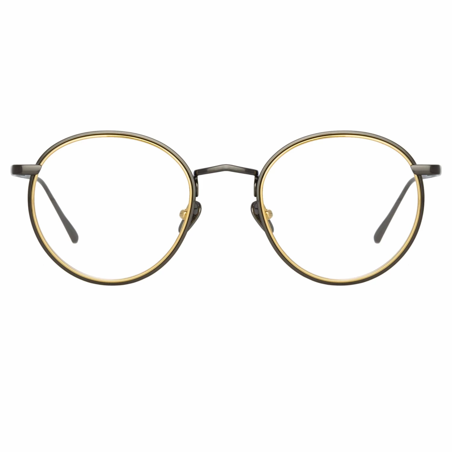 LINDA FARROW (U.K.) Comer Optical Oval Frame In Nickel Women's 1 LINDA FARROW (U.K.) Comer Optical Oval Frame In Nickel Women's
