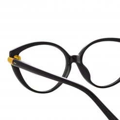 LINDA FARROW (U.K.) Palm Cat Eye Optical Frame In Black The LINDA FARROW Spring/Summer '22 Collection
