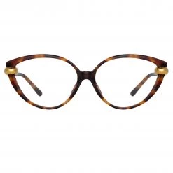LINDA FARROW (U.K.) Palm Cat Eye Optical Frame In Tortoiseshell The LINDA FARROW Spring/Summer '22 Collection