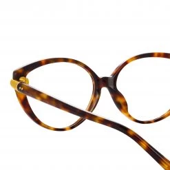 LINDA FARROW (U.K.) Palm Cat Eye Optical Frame In Tortoiseshell The LINDA FARROW Spring/Summer '22 Collection